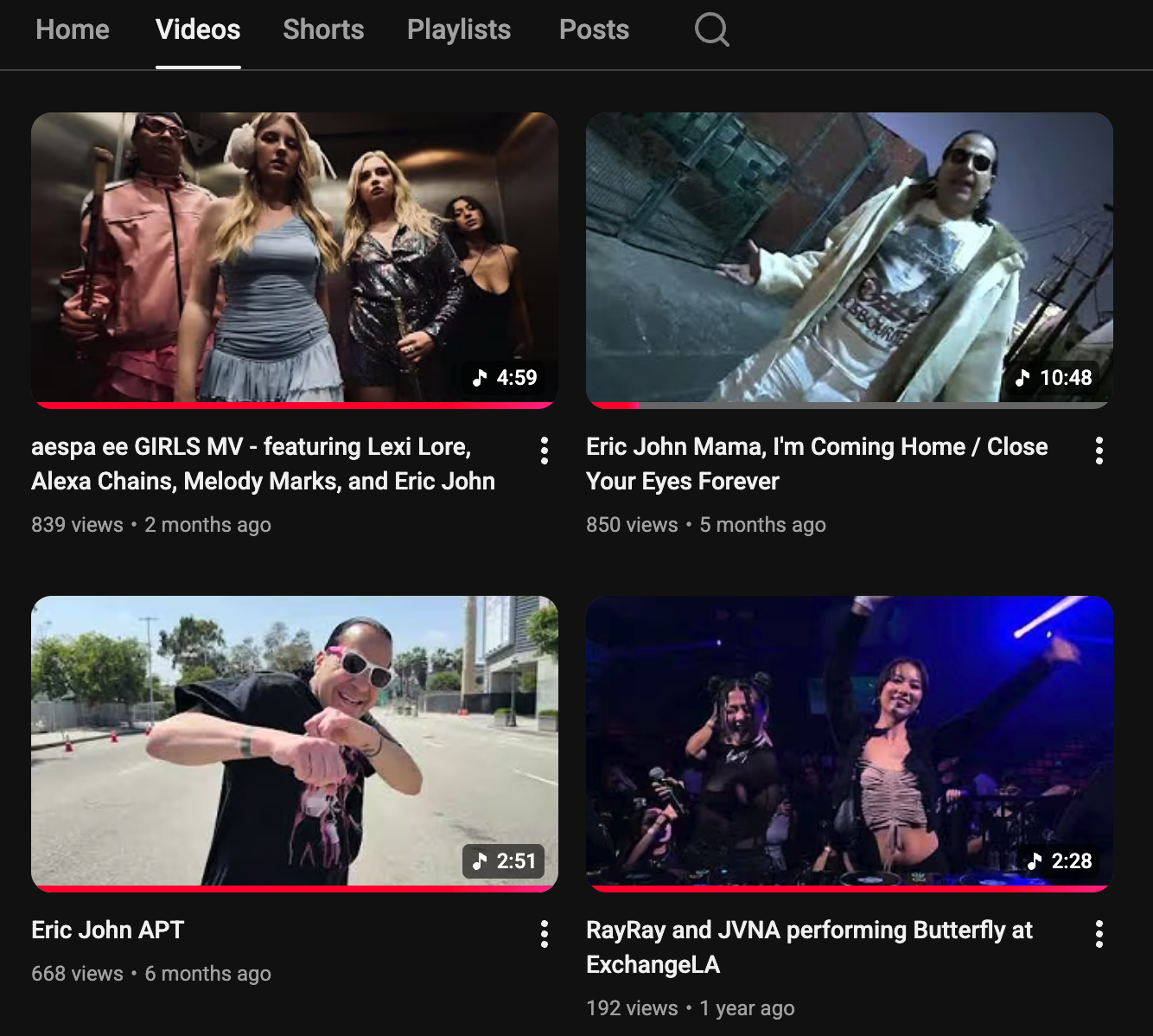 music video performance